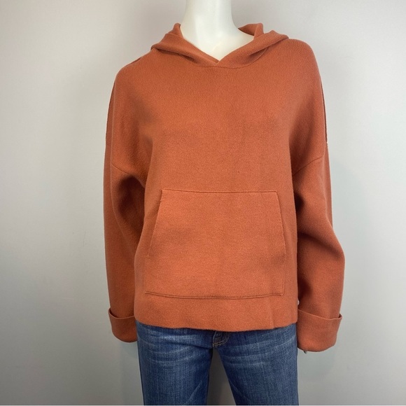 Zara • drop shoulder knit hooded pullover - Picture 2 of 14